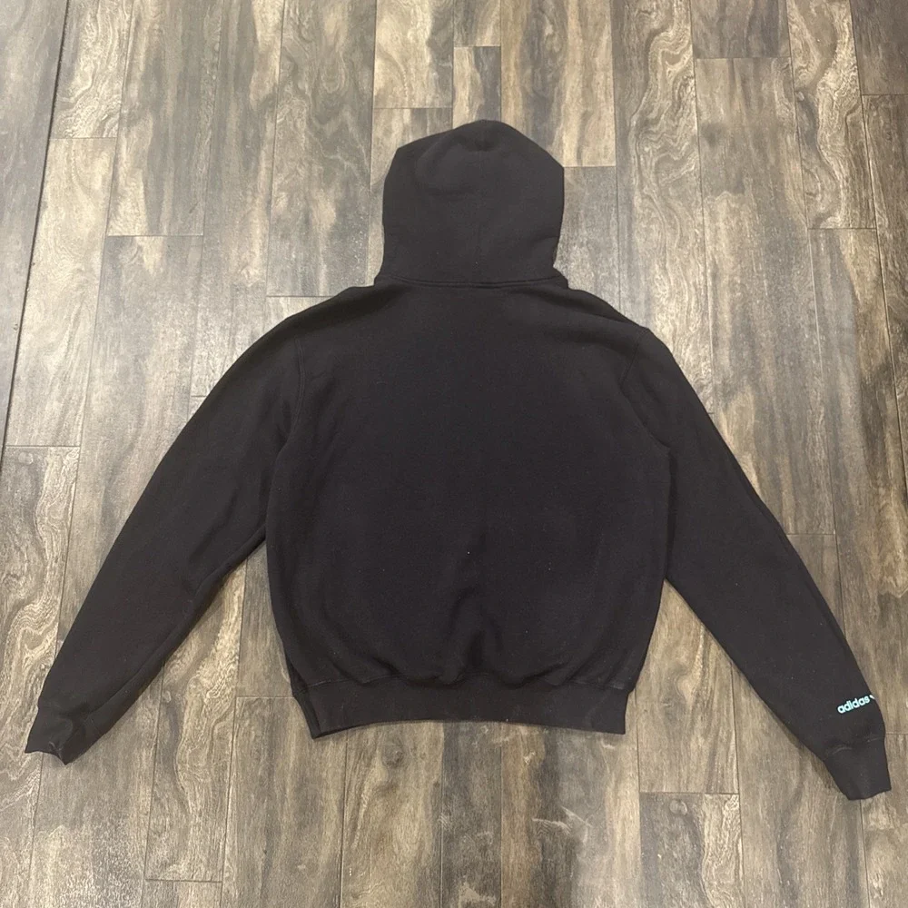 Adidas Originals‎ Hoodie Men's M Black Pullover Fleece Peace Sign Hand Graphic